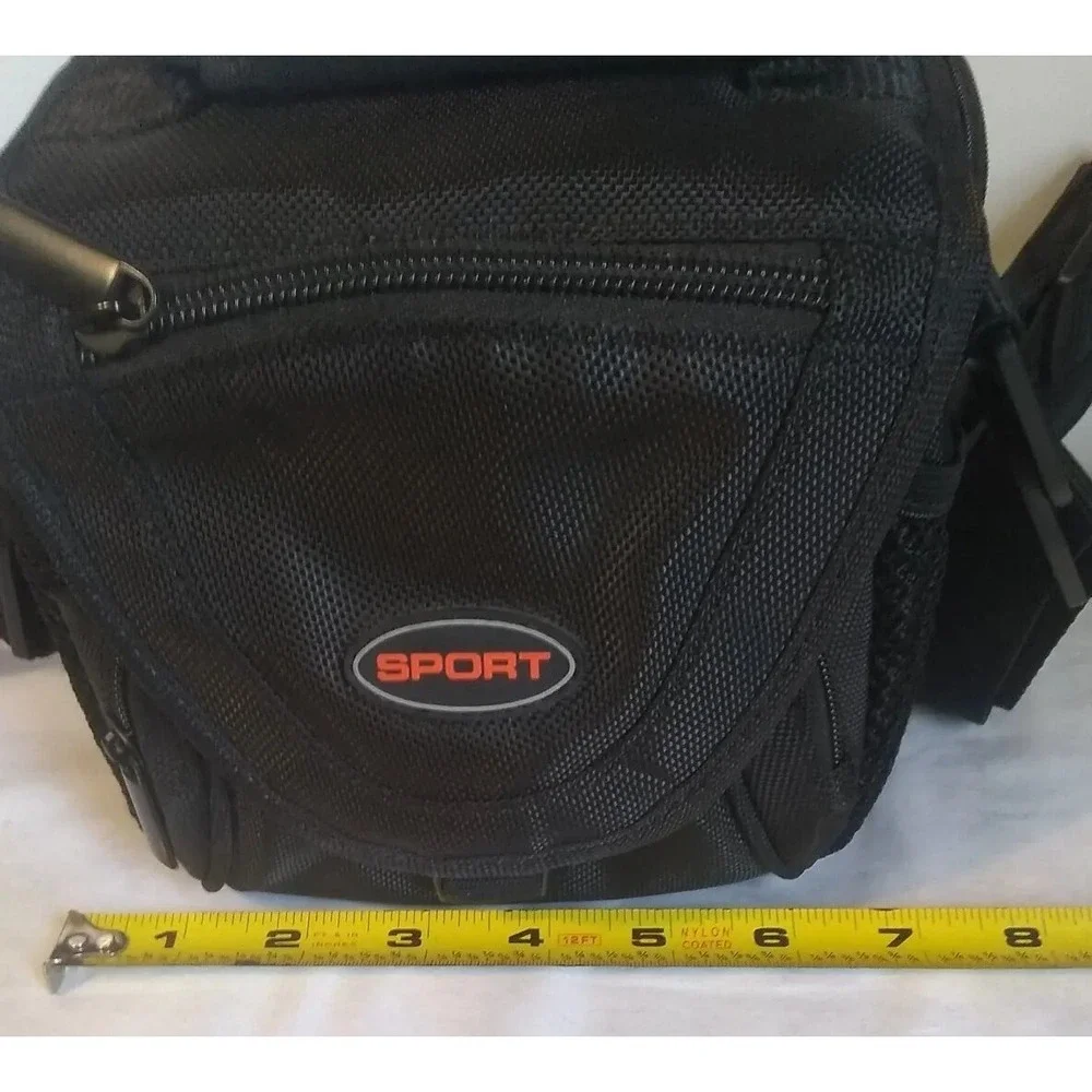 Camera Bag Black Adjustable Removeable Strap‎ Zip Divider 6 Various Type Pockets